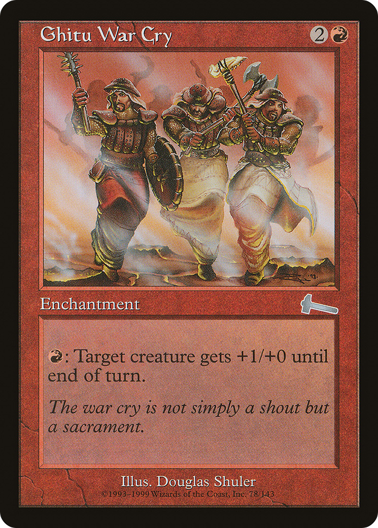 Ghitu War Cry (078) Foil - Urza's Legacy