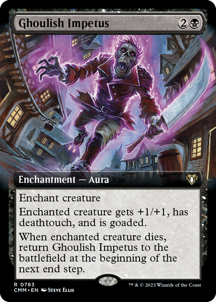 Ghoulish Impetus (Extended Art) (763) - Commander Masters