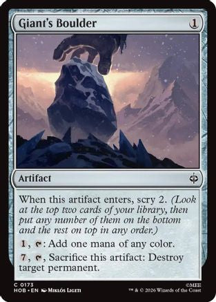 Giant's Boulder (173) Foil - The Hobbit