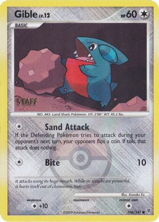 Gible (Championship Promo) [Staff] (106) Reverse Holofoil - Supreme Victors