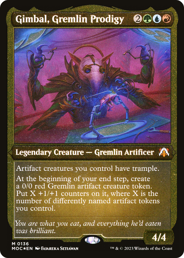 Gimbal, Gremlin Prodigy (Display Commander) (136) Foil - March of the Machine Commander