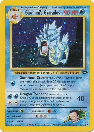 Giovanni's Gyarados (5) (Unlimited) Holofoil - Gym Challenge