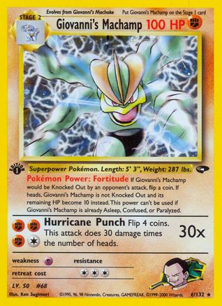 Giovanni's Machamp (6) (1st Edition) Holofoil - Gym Challenge