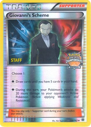 Giovanni's Scheme (Regional Championships) [Staff] (138) Reverse Holofoil - BREAKthrough