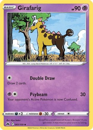 Girafarig (61) Reverse Holofoil - Crown Zenith