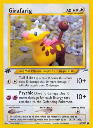 Girafarig (66) (1st Edition) - Neo Destiny