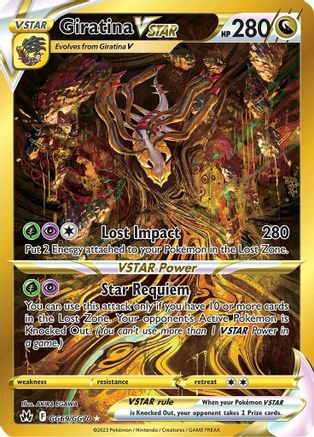 Giratina VSTAR (Gold) (GG69) Holofoil - Crown Zenith