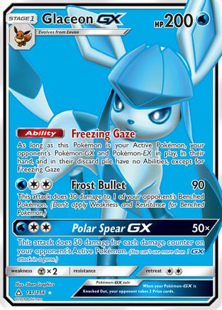 Glaceon GX (Full Art) (141) Holofoil - Ultra Prism