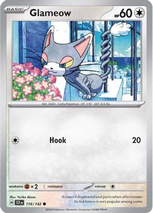 Glameow (116) Reverse Holofoil - Stellar Crown