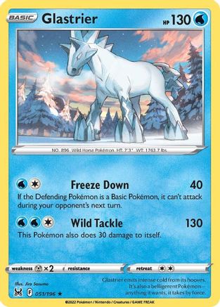 Glastrier (51) Reverse Holofoil - Lost Origin