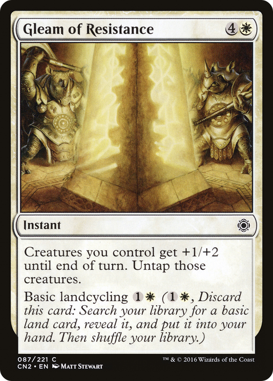 Gleam of Resistance (087) Foil - Conspiracy: Take the Crown