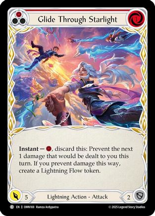 Glide Through Starlight (Red) (OMN169) Rainbow Foil - Omens of the Third Age