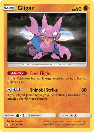 Gligar (98) Reverse Holofoil - Unbroken Bonds