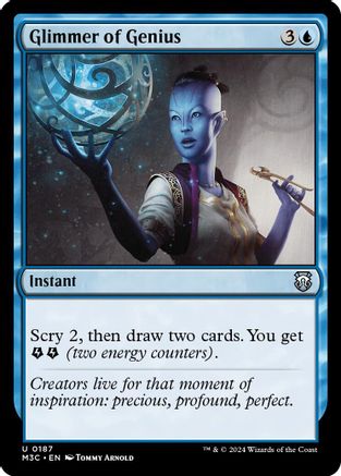 Glimmer of Genius (187) Ripple Foil - Commander: Modern Horizons 3