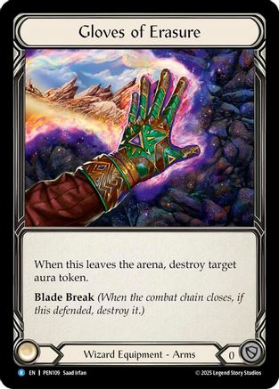 Gloves Of Erasure (PEN109) Cold Foil - Compendium of Rathe