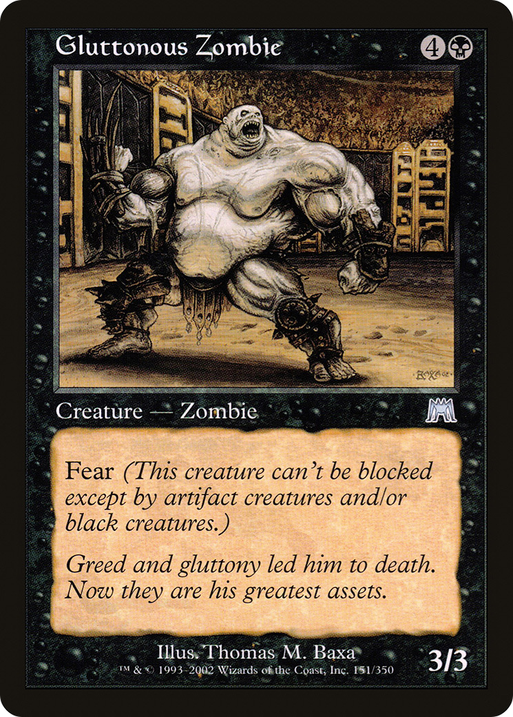 Gluttonous Zombie (151) Foil - Onslaught