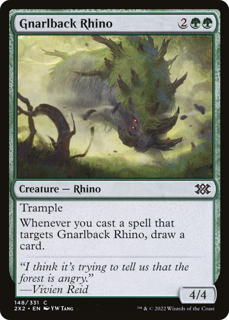 Gnarlback Rhino (148) Foil - Double Masters 2022