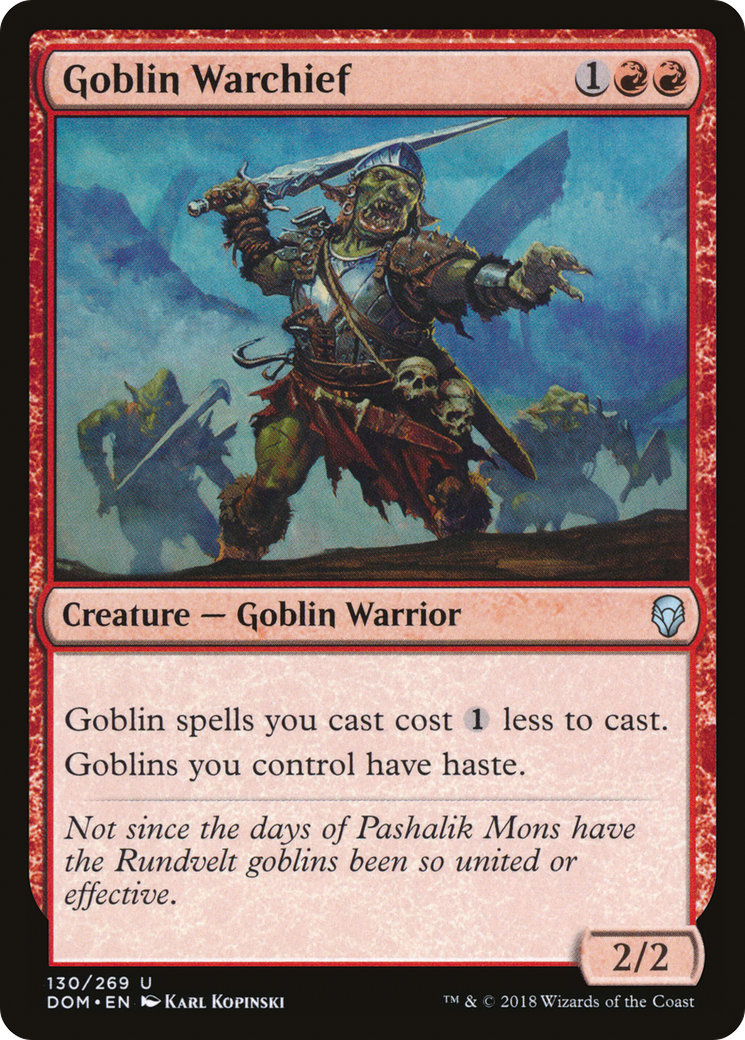 Goblin Warchief (130) - Dominaria Foil
