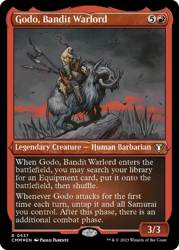 Godo, Bandit Warlord (537) Etched Foil - Commander Masters
