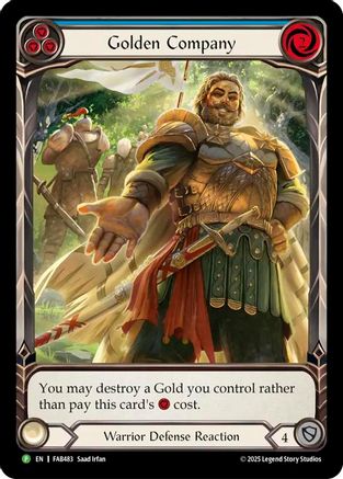 Golden Company (Blue) (Extended Art) (FAB483) Rainbow Foil - Flesh and Blood: Promo Cards