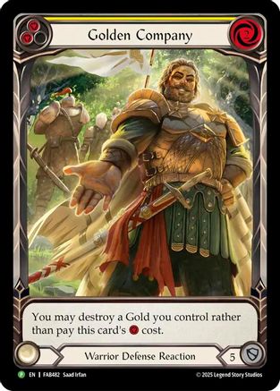 Golden Company (Yellow) (Extended Art) (FAB482) Rainbow Foil - Flesh and Blood: Promo Cards