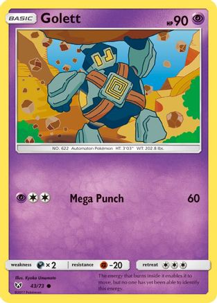 Golett (43) Reverse Holofoil - Shining Legends
