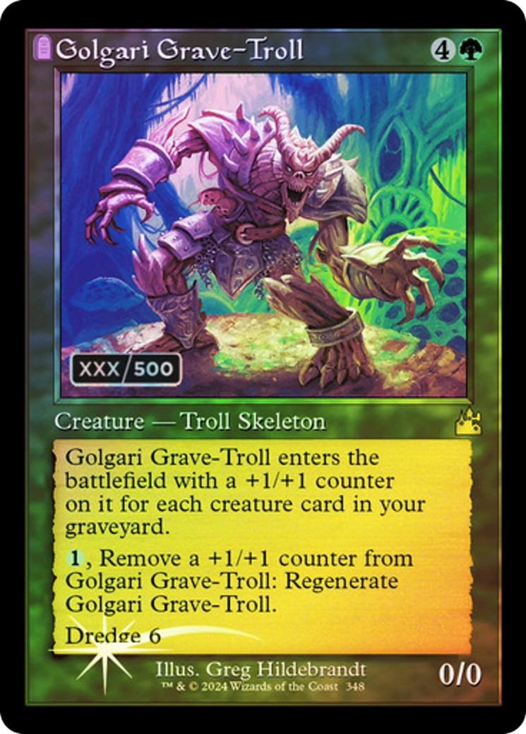 Golgari Grave-Troll (Retro) (Serial Numbered) (348) Foil - Ravnica Remastered