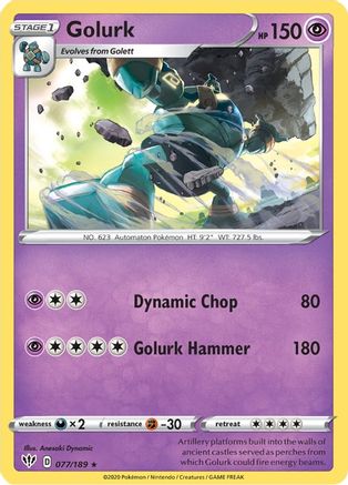 Golurk (77) Reverse Holofoil - Darkness Ablaze