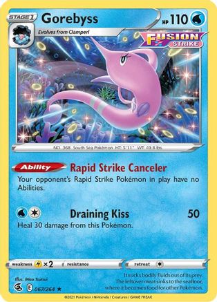 Gorebyss (67) Reverse Holofoil - Fusion Strike