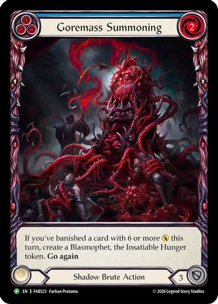 Goremass Summoning (Extended Art) (FAB523) Rainbow Foil - Flesh and Blood: Promo Cards