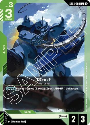 Gouf (ST03-009) - Starter Deck 03: Zeons Rush