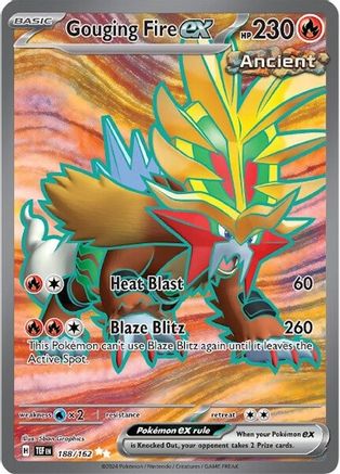 Gouging Fire ex (Full Art) (188) Holofoil - Temporal Forces