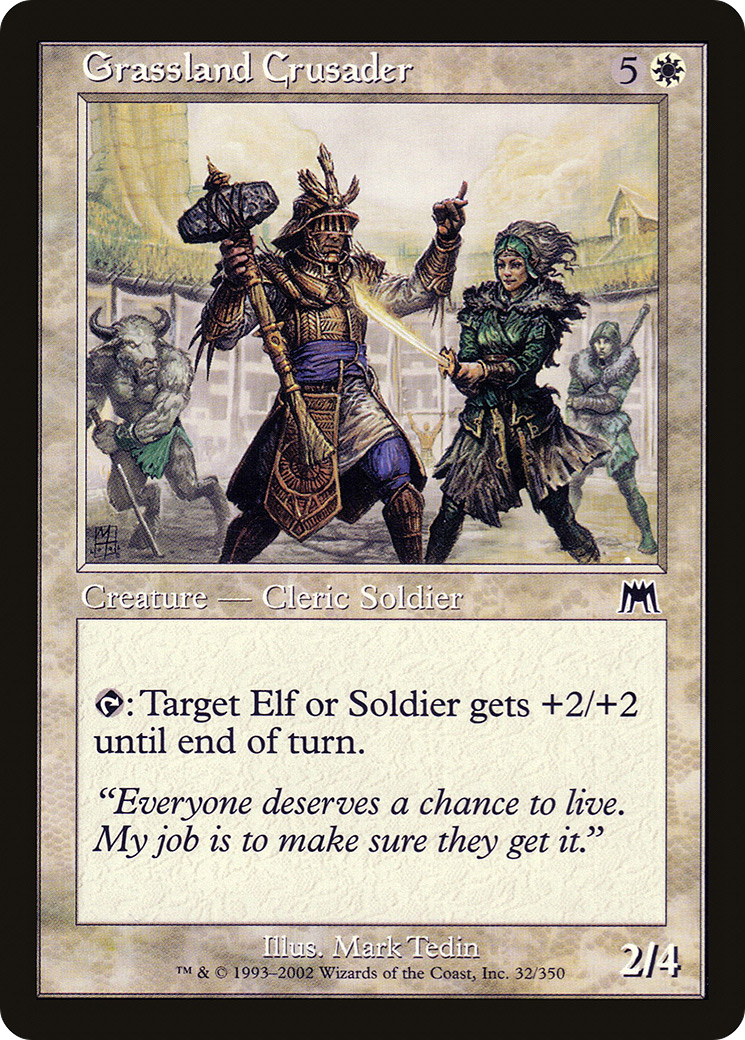 Grassland Crusader (032) Foil - Onslaught