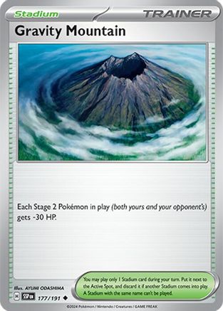Gravity Mountain (177) Reverse Holofoil - Surging Sparks