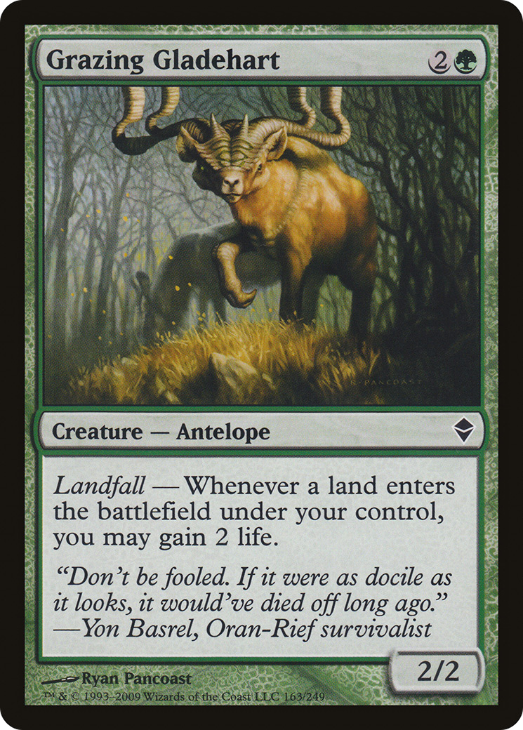 Grazing Gladehart (163) - Zendikar Foil
