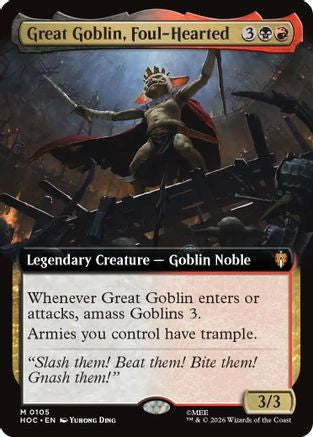 Great Goblin, Foul-Hearted (Extended Art) (105) Foil - The Hobbit: Eternal-Legal
