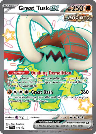Great Tusk ex (72) Holofoil - Black Star Promos