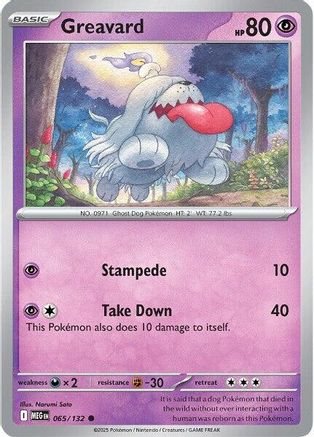Greavard (65) Reverse Holofoil - Mega Evolution
