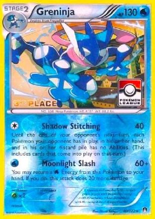 Greninja (Pokemon League) [3rd Place] (40) Reverse Holofoil - League & Championship Cards