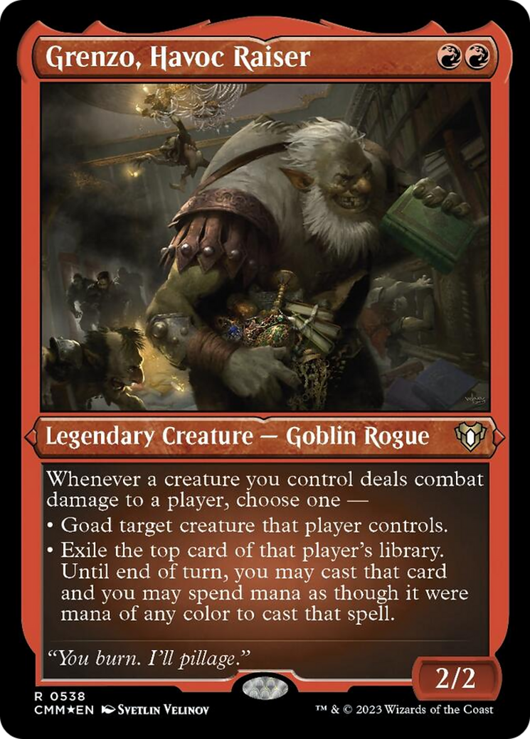 Grenzo, Havoc Raiser (538) Etched Foil - Commander Masters