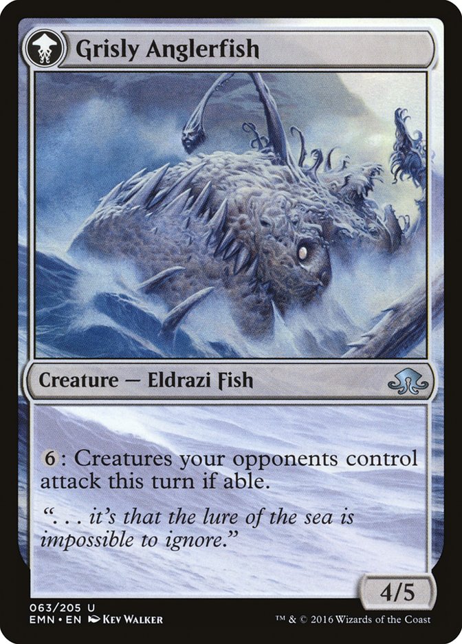 Grizzled Angler // Grisly Anglerfish (063) Foil - Eldritch Moon