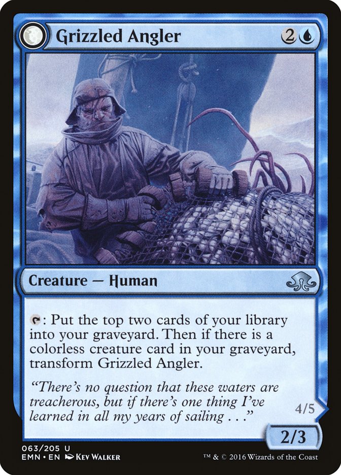 Grizzled Angler // Grisly Anglerfish (063) Foil - Eldritch Moon