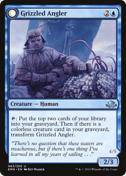 Grizzled Angler // Grisly Anglerfish (063) Foil - Eldritch Moon