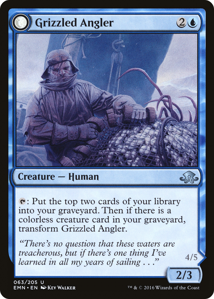 Grizzled Angler // Grisly Anglerfish (063) Foil - Eldritch Moon