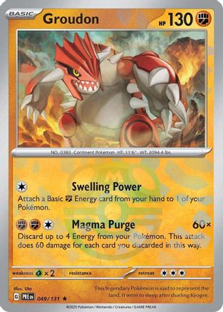Groudon (Master Ball Pattern) (49) Reverse Holofoil - Prismatic Evolutions