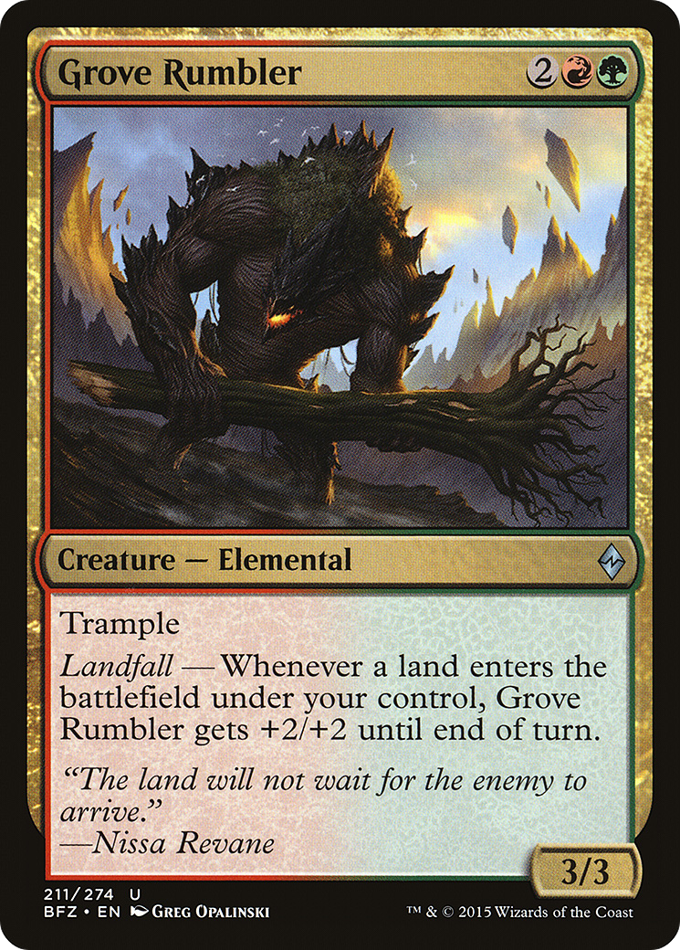 Grove Rumbler (211) Foil - Battle for Zendikar