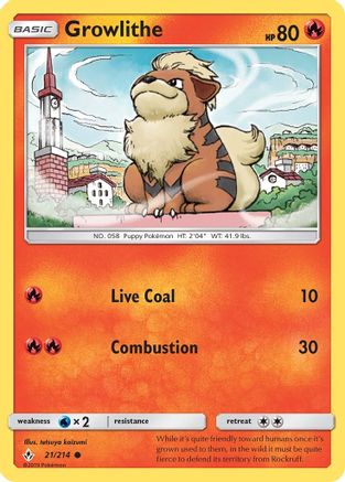 Growlithe (21) - Unbroken Bonds