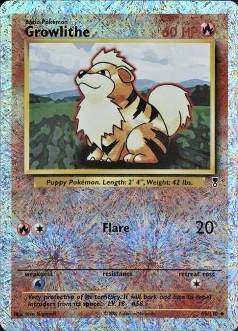 Growlithe (45) Reverse Holofoil - Legendary Collection