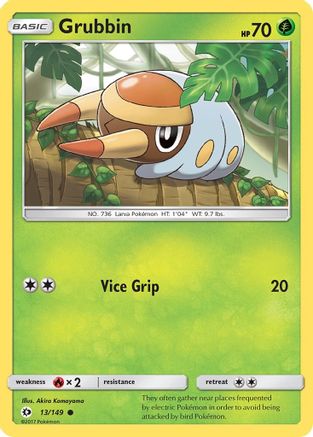 Grubbin (13) Reverse Holofoil - Sun & Moon