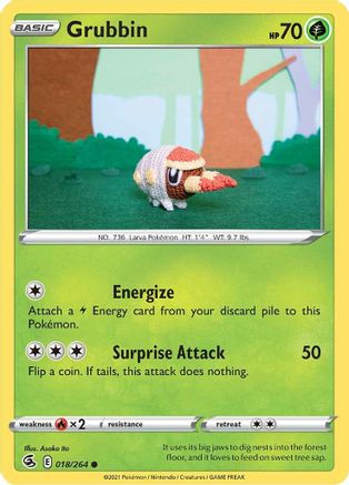 Grubbin (18) Reverse Holofoil - Fusion Strike